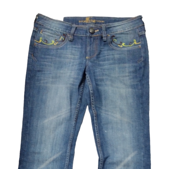 Rock Revolution Womens Bootcut Embroidered Jeans 27‎ - Picture 3 of 9